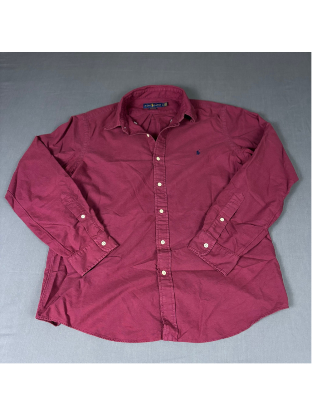 Polo Ralph Lauren Burgundy Button Down Shirt L